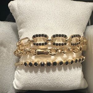 Chic Gold and Black Bracelet Trio RBP8082 Timeless Details
